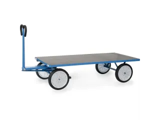 Handtrekwagens 6406v 1250kg 2000x1000mm Massief Rubber - 1