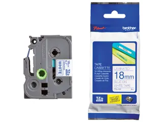 Labeltape Brother P-touch TZe-243 standaard 18mm blauw op wit - 1