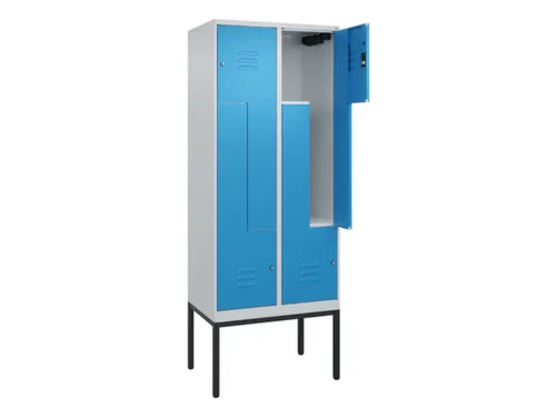 Z-garderobekast,HxBxD 2120x800x500mm,vak B 200/400mm,cil.-slot