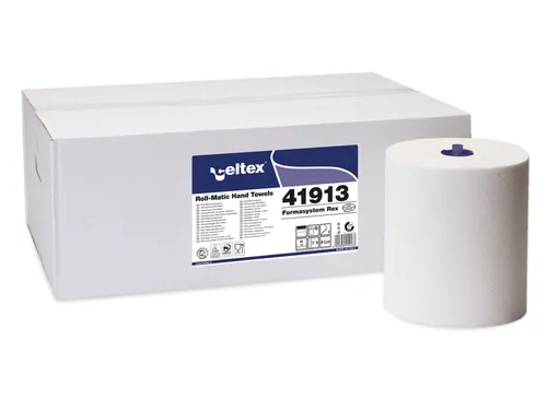 Handdoekrol Celtex MM Formatic 2-laags wit 130 meter doos a 6 rol