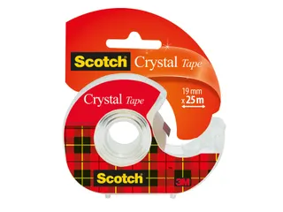 Plakband Scotch 600 19Mmx25M Crystal Clear + Handafroller - 1