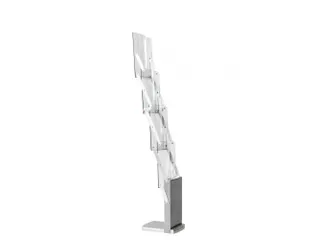 Brochurehouder Deluxe A4 Transparant opvouwbaar - 1