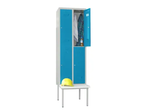 banklocker,dubbeldeks,HxBxD 2150x600x800mm,RAL7035,front RAL5012