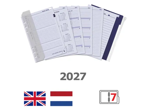 Agendavulling 2027 Kalpa A5 jaardoos 7dagen/2pagina's