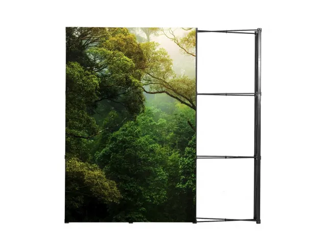 Beurswand Pop-Up Magnetic Straight 3 x 3 met Soft Trolley