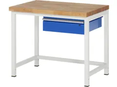 werkbank,HxBxD 840-1040x1000x700mm,beukblad,draagverm. 1250kg