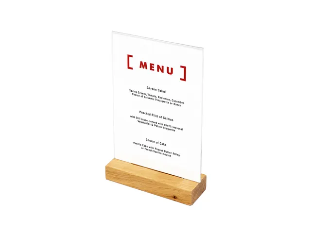 Porte-menu de table IEZZY A5 socle bois