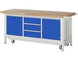 Werkbank Hxbxd 880x2000x700mm Beukenhouten 3laden 2 Kasten