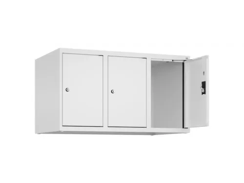 opzetkast,v. locker,3vak.,vak B 300mm,HxBxD 500x900x500mm,cilinderslot