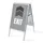Stoepbord A1 complete set met print "EXIT" Grijs