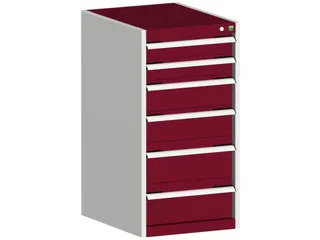 ladekast HxBxD 1000x525x525mm 6laden romp RAL7035 front RAL3004 - 1