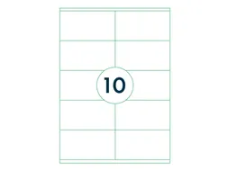 Etiketten Zelfklevend Wit 10 op A4 105x57mm 1000 Vel
