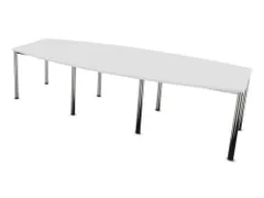 vergadertafel,HxBxD 740x2800x1200mm,vatvormig,Bl-wit