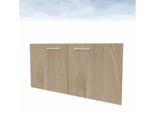 dubbele vleugeldeur,v. scheidingswand,1ordnerhoogte,HxB 860x450mm,hout - 2