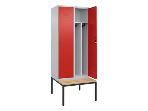 locker voor scheiding van kleding,HxBxD 2120x800x815mm,2vak