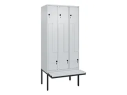 Z-garderobekast,HxBxD 2120x900x815mm,6vak,vak B 300mm,draaigrendel