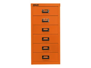 kantoor-ladekast HxBxD 590x279x380mm 6 laden romp + front oranje staal - 3