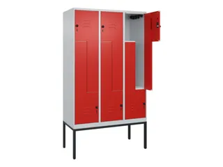 Z-garderobekast,HxBxD 2120x1200x500mm,vak B 200/400mm,draaigrendel - 2