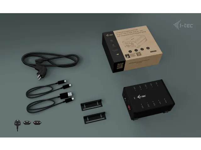 USB-C/USB-A Metal Charging + data HUB, 15W per port, 10x USB-C