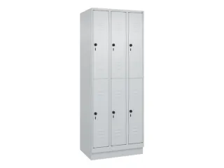 dubbeldekse locker,HxBxD 1950x750x500mm,3x2vak.,vak B 250mm - 1