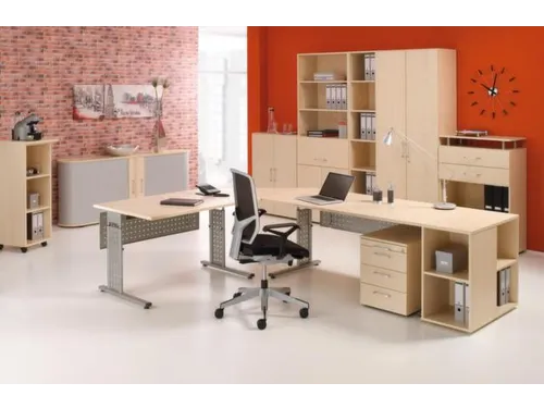 koppelelement voor bureau,90 °,HxBxD 680-820x1230x1230mm,blad esdoorn