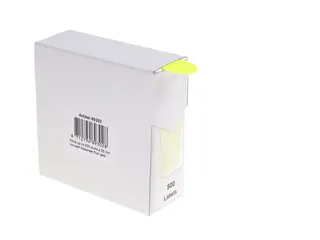Etiket Rillprint 25mm 500st op rol fluor geel - 2
