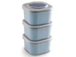#*Lunch set Blauw Sigma home food set 3 stuks9,3 x 9,3 x 16,7 cm