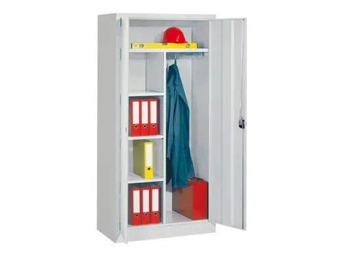 dossier-/kledingkast,HxBxD 1950x1000x500mm,RAL7035,front RAL7035