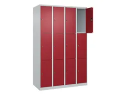 lockerkast,HxBxD 1850x1200x500mm,4x3vakken,vak B 300mm,cil.-slot