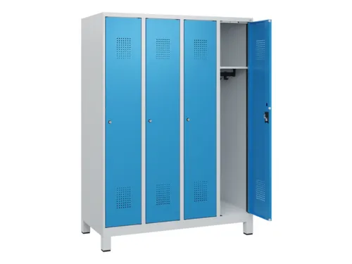 schoollocker,HxBxD 1630x1200x500mm,4vak,vak B 300mm,cil.-slot,voeten