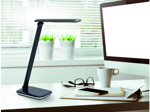 Bureaulamp MAUL Jazzy LED voet dimbaar + USB-poort zwart