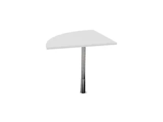 koppelelement voor bureau,90 °,HxBxD 720-840x800x800mm,rond,Bl-wit - 2