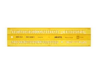 Lettersjabloon Aristo 3,5mm H-profiel schriftvorm B recht - 1