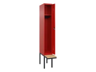 locker met bank,HxBxD 2120x300x815mm,1vak,vak B 300mm,cilinderslot - 1