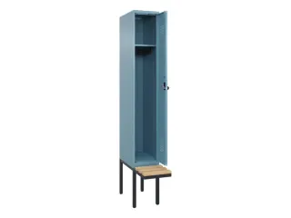 locker met bank,HxBxD 2120x300x815mm,1vak,vak B 300mm,draaigrendel - 2