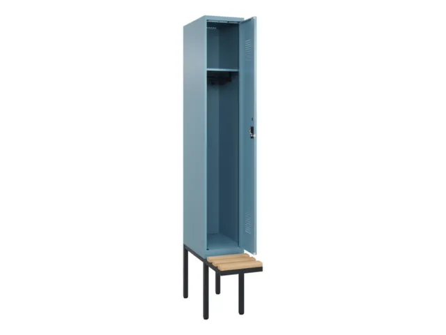 locker met bank,HxBxD 2120x300x815mm,1vak,vak B 300mm,cilinderslot
