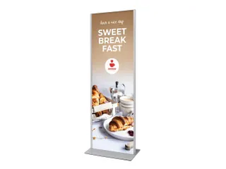 Totem Paneel+ Dubbelzijdige Display 70x200cm Zilver frame - 1