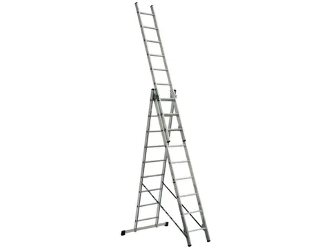 Multifunctionele Telescoopladder,3X9,Sporten,Aluminium