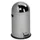 Push & Kick Afvalbak Staalplaat 22 Liter 640x355mm Met Pedaal Zilver