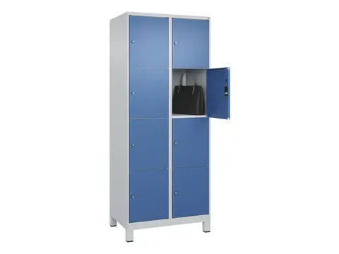 lockerkast,HxBxD 1950x800x500mm,2x4vakken,vak B 400mm,cil.-slot,voeten