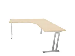 bureau in vrije vorm,HxBxD 740x1600x1600mm,vrije vorm,NE-esdoorn