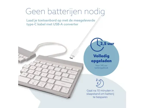 Toetsenbord R-Go Split Break QWERTY WL Wit