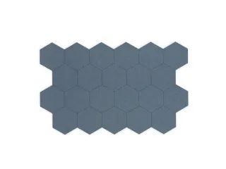 Akoestische PET-vilt Hexagon tegels blauw 30x26cm 22 stuks - 1