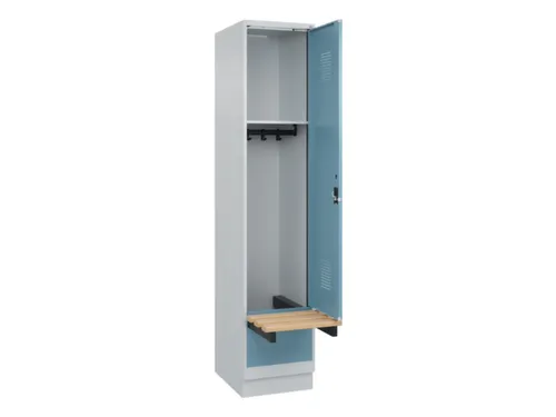 locker met bank,HxBxD 1950x400x815mm,1vak,vak B 400mm,cilinderslot