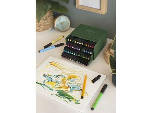 Tekenstift Faber Castell Pitt Artist Pen Brush 48 delig studiobox
