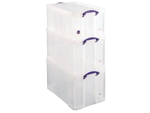 Voordeelpakket Opbergdoos 2 x 84 liter en 1 x 64 liter transparant