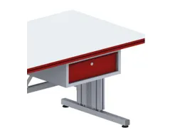 Lade,v. paktafel,HxBxD 200x527x510mm,romp RAL9006,front RAL3003