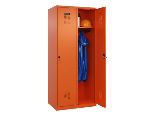locker,HxBxD 1850x800x500mm,2vak,vak B 400mm,draaigrendel