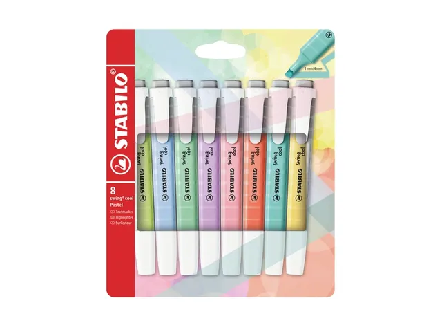 Markeerstift STABILO Swing cool 275/8 assorti etui à 8 stuks