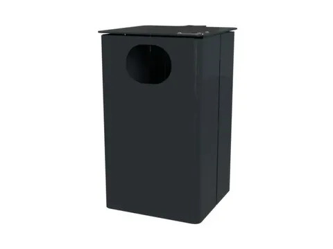 combi-asbak,HxBxD 537x325x388mm,afvalbak inhoud 35l,romp staal RAL7016